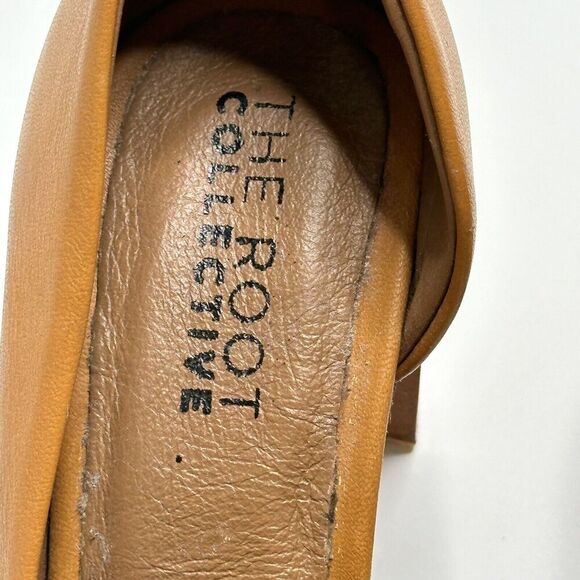 THE ROOT COLLECTIVE Heels Women's size 8 Chrissie Honey Mustard Tan Pumps Shoes - Picture 13 of 13